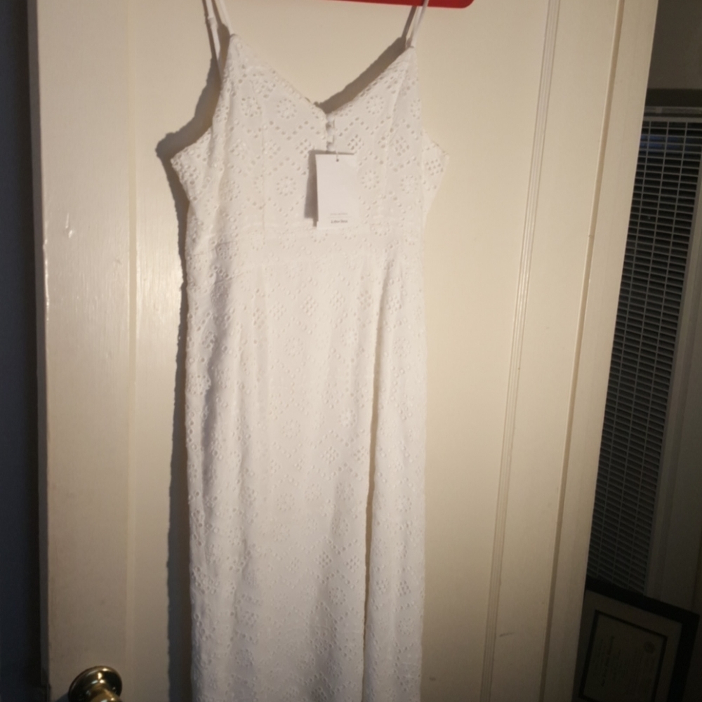 NWT & Other stories white Eyelet dress sz 12 - Picture 6 of 6